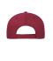 Unisex 5 Panel Sandwich Cap Bio Cotton Dieprood/zwart 10232