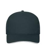 Unisex 5 Panel Sandwich Cap Cotton Navy/wit 10232