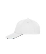 Unisex 5 Panel Sandwich Cap Cotton Wit/navy 10232