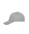 Unisex 5 Panel Sandwich Cap Organic Cotton Light-grey/black 10232