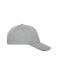 Unisex 5 Panel Sandwich Cap Organic Cotton Light-grey/black 10232