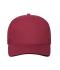 Unisex 5 Panel Sandwich Cap Organic Cotton Burgundy/black 10232