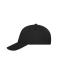 Unisex 5 Panel Sandwich Cap Organic Cotton Black/white 10232