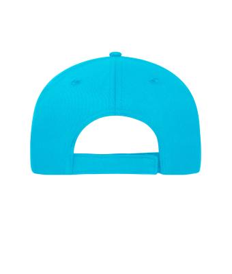 Unisex 5 Panel Sandwich Cap Organic Cotton Turquoise/white 10232