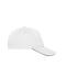 Unisex 5 Panel Sandwich Cap Organic Cotton White/navy 10232