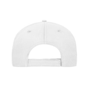 Unisex 5 Panel Sandwich Cap Organic Cotton White/navy 10232