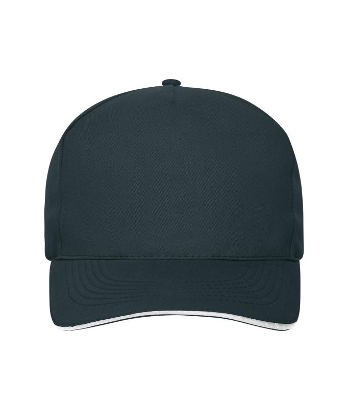 Unisex 5 Panel Sandwich Cap Navy/white 10232