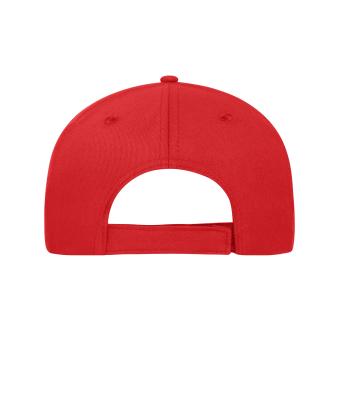 Unisexe Casquette Sandwich 5 panneaux en coton Rouge/blanc 10232