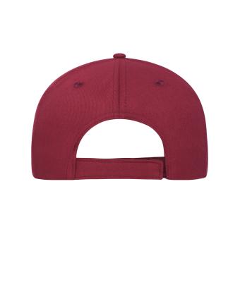 Unisexe Casquette Sandwich 5 panneaux en coton Bourgogne/noir 10232