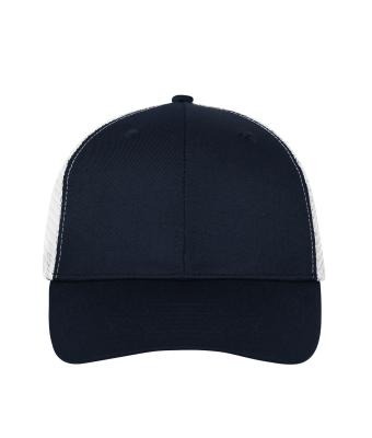 Unisex 6 Panel Mesh Cap Navy/navy/wit 10253