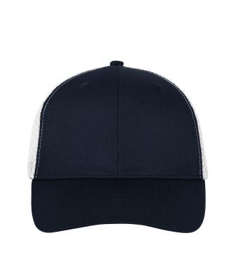 Unisex 6 Panel Mesh Cap Navy/navy/white 10253