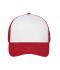 Unisex 6 Panel Mesh Cap Wit/rood 10253