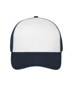 Unisex 6 Panel Mesh Cap Wit/navy 10253