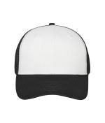 Unisex 6 Panel Mesh Cap Wit/zwart 10253