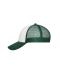 Unisex 6 Panel Mesh Cap Wit/donkergroen 10253