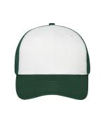 Unisex 6 Panel Mesh Cap Wit/donkergroen 10253