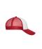 Unisex 6 Panel Mesh Cap Wit/rood 10253