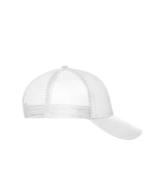 Unisex 6 Panel Mesh Cap Wit/wit 10253