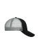 Unisex 6 Panel Mesh Cap Zwart/zwart/donkergrijs 10253