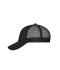Unisex 6 Panel Mesh Cap Zwart/zwart 10253