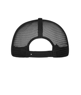 Unisex 6 Panel Mesh Cap Zwart/zwart 10253