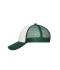 Unisexe Casquette filet 6 panneaux Blanc/vert-foncé 10253