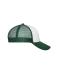 Unisexe Casquette filet 6 panneaux Blanc/vert-foncé 10253