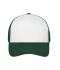 Unisexe Casquette filet 6 panneaux Blanc/vert-foncé 10253