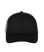 Unisexe Casquette filet 6 panneaux Noir/noir/gris-foncé 10253