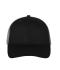 Unisexe Casquette filet 6 panneaux Noir/noir/gris-foncé 10253