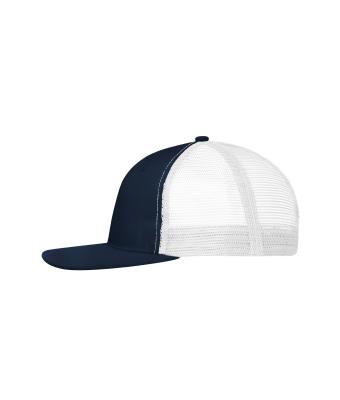 Unisex 6 Panel Flat Peak Cap Navy/navy/white 10254