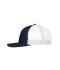 Unisex 6 Panel Flat Peak Cap Navy/navy/white 10254