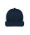 Unisex 6 Panel Flat Peak Cap Navy/navy/white 10254