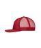 Unisex 6 Panel Flat Peak Cap Red/red 10254