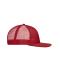 Unisex 6 Panel Flat Peak Cap Red/red 10254