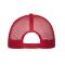 Unisex 6 Panel Flat Peak Cap Red/red 10254