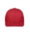 Unisex 6 Panel Flat Peak Cap Red/red 10254