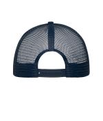 Unisex 6 Panel Flat Peak Cap White/navy 10254