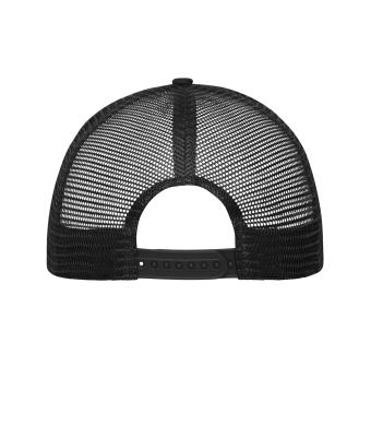 Unisex 6 Panel Flat Peak Cap White/black 10254