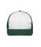 Unisex 6 Panel Flat Peak Cap White/dark-green 10254