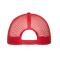 Unisex 6 Panel Flat Peak Cap White/red 10254