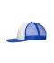 Unisex 6 Panel Flat Peak Cap White/royal 10254