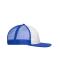 Unisex 6 Panel Flat Peak Cap White/royal 10254