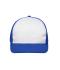 Unisex 6 Panel Flat Peak Cap White/royal 10254