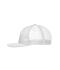 Unisex 6 Panel Flat Peak Cap White/white 10254