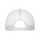 Unisex 6 Panel Flat Peak Cap White/white 10254