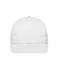 Unisex 6 Panel Flat Peak Cap White/white 10254