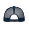 Unisex 6 Panel Flat Peak Cap Wit/navy 10254