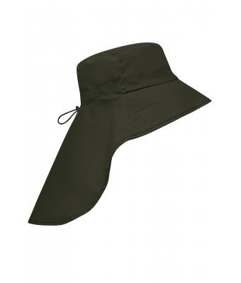 Unisex Function Hat with Neck Guard Olijf 10453