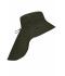 Unisex Function Hat with Neck Guard Olijf 10453